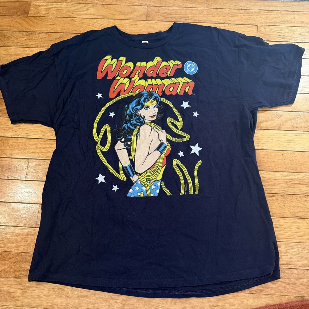 DC Comics Wonder Woman Graphic T-Shirt Navy Adult XL